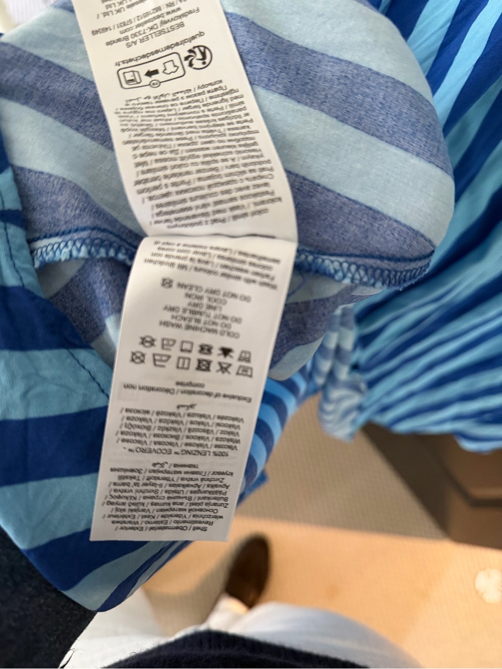 YAS Blue Striped Maxi Shirt Dress - Picture 9 of 9